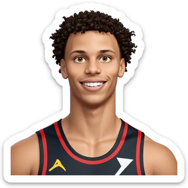 smiling boy in sportswear sticker