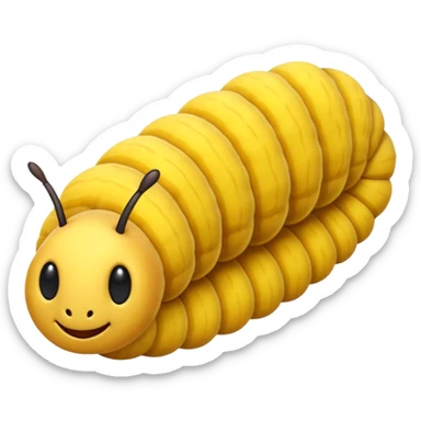 Caterpillar Yellow Insect sticker