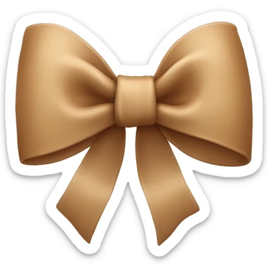 Light Brown bow  sticker