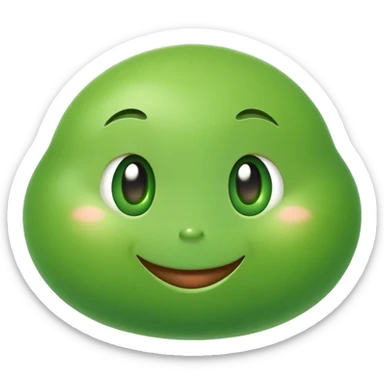 cute smiling green pea sticker
