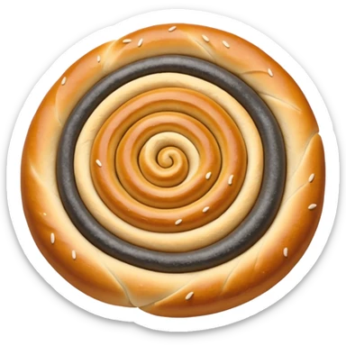 make an emoji of poppy seed roll, so that it looked like a cinnabon sticker