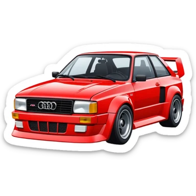 Audi Quattro S1 best view  sticker