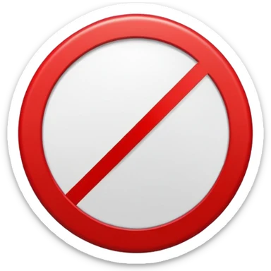 no entry sign with red circle and line sticker