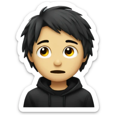 Lonely emo kid sticker