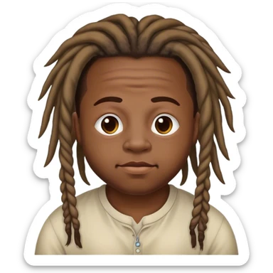 Black down syndrome guy with dreads  sticker