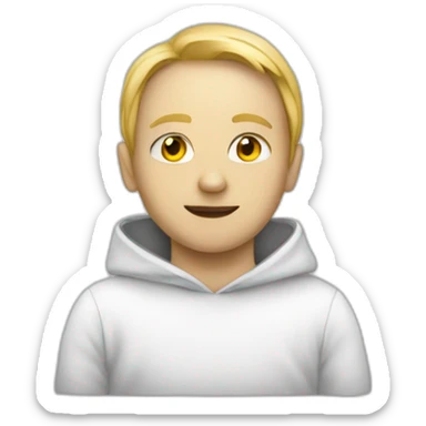 white human hacker sticker