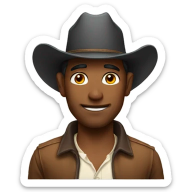 man with girl cowboy sticker