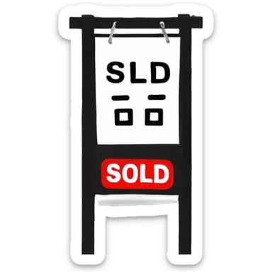 real estate sign that says “ sold”  sticker