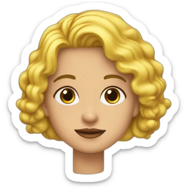 Linda de Suza avec des cœurs autour sticker