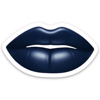 Navy blue lips sticker