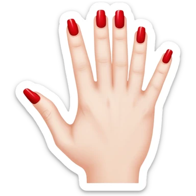 Fingers with red nail polish  sticker