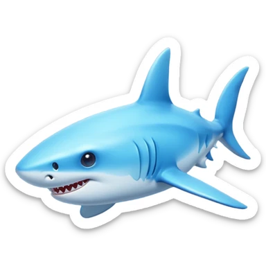 small glowing shark sticker