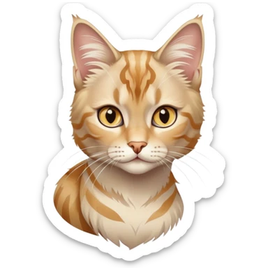 white girl with Golden cropped short hair and tattoos and A white vesta tabby Maine coon cat sticker