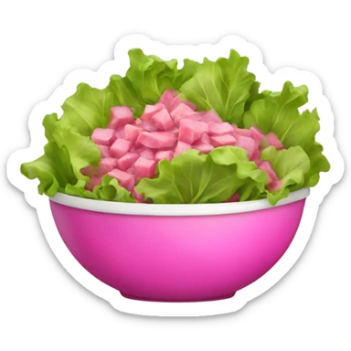 Pink salad sticker