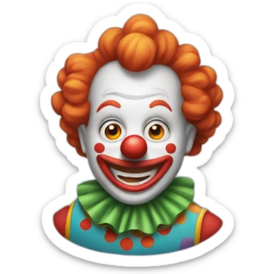 clown in a wide bidon sticker