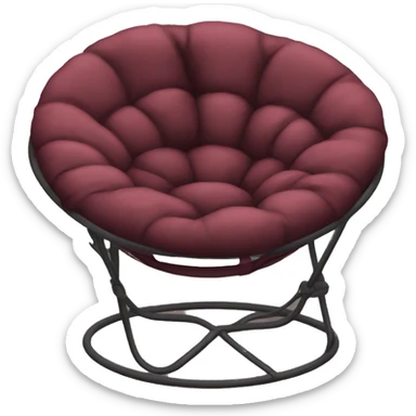 Dark red papasan chair sticker