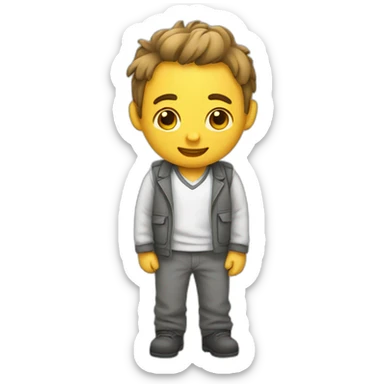 Chat gris et blanc sticker