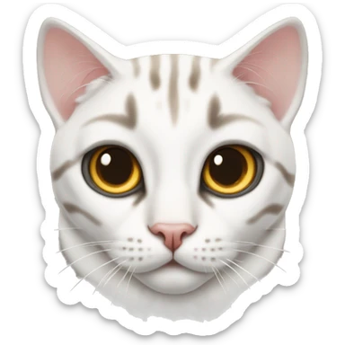 White Bengal cat and tuxedo cat sticker