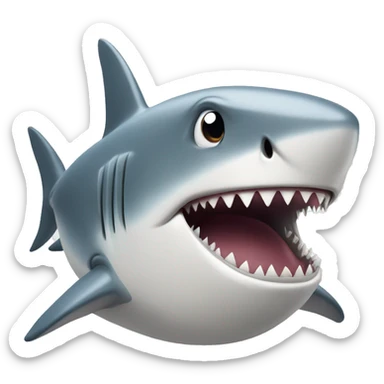 A shark pooping sticker