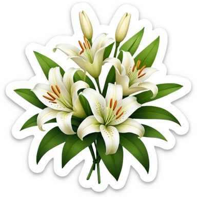 Bouquet Lilys flower sticker
