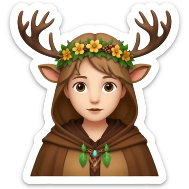 Druid human like fawn sticker
