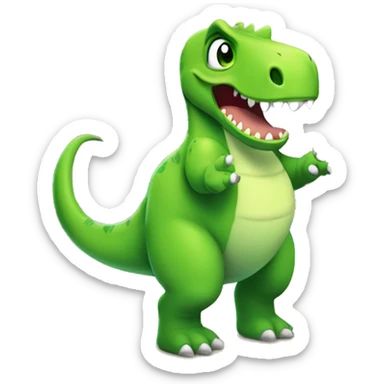 Dinosaurio en el gimnasio sticker