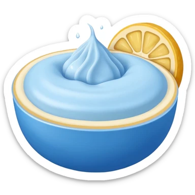 Un circulo de color azul claro que adentro este una palomita de color blanco sticker