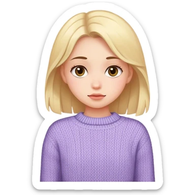 Girl in sweater  sticker