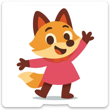 a cute animal in pink clothing, playful and fun sticker