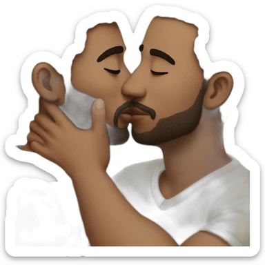 Tow lovers kissing  sticker