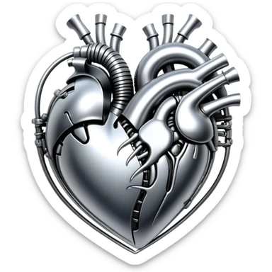sorayama giger heart sticker