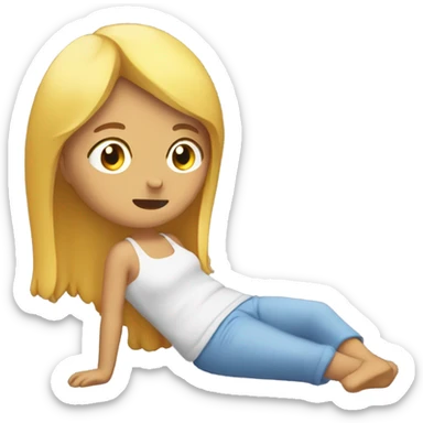 Rubia chica durmiendo  sticker