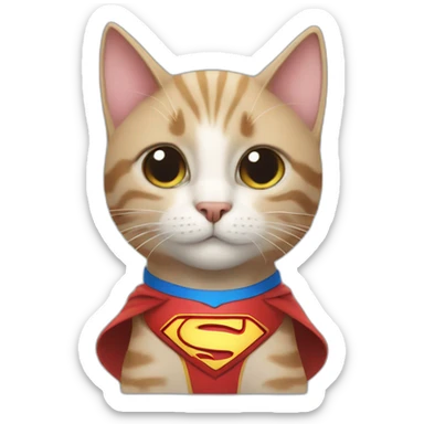 Super man cat sticker