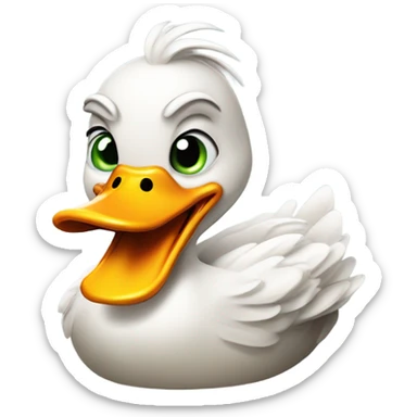 angry duck sticker
