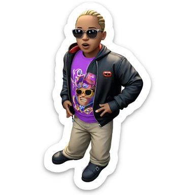 cool dude by the car sticker