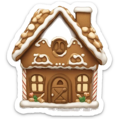 Gingerbreadhouse beige and brown sticker