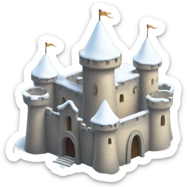 Snow covered castle  sticker