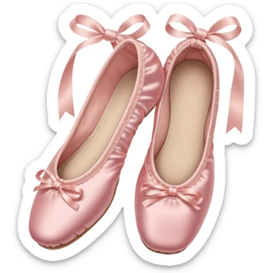 pastel pink ballet shoes sticker