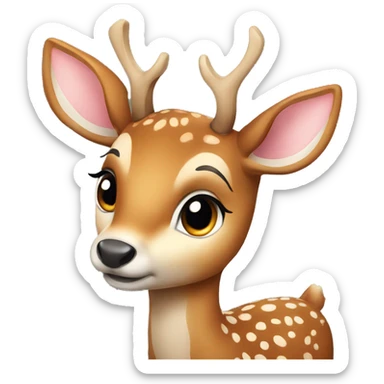 a cute deer sticker