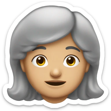 babcia z długimi włosami sticker