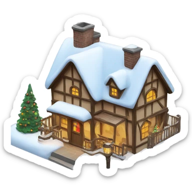 Christmas village sticker