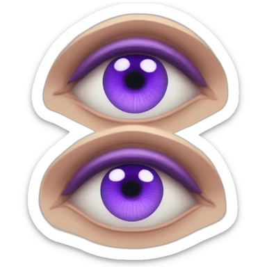 majestic godly violet iris eyeball serious intense symmetrical knowledgable sticker