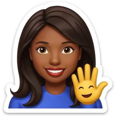 Jennifer Hudson with long dark brown hair sticker