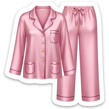 Light pink silk pyjamas set sticker