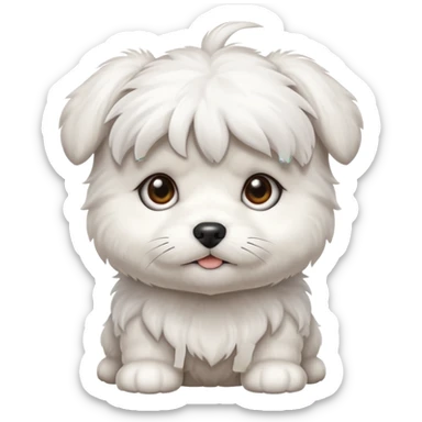 maltese puppy sticker
