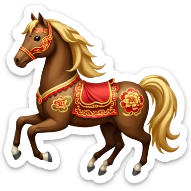 chinese new year horse sticker