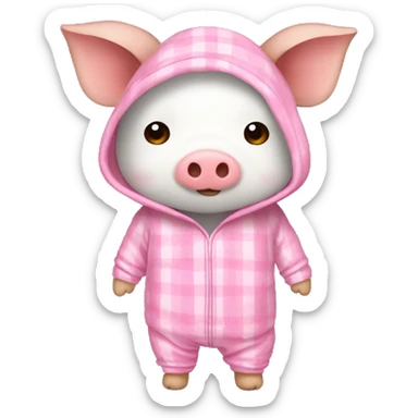 Cerdito con pijama sticker