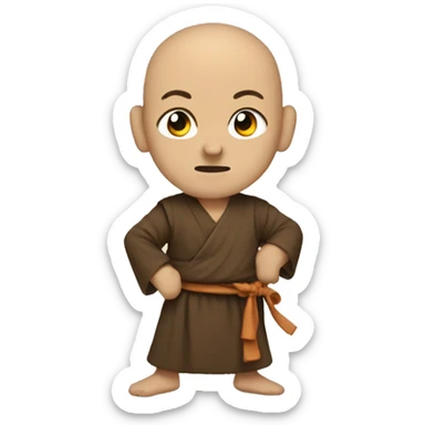 a fighting monk sticker