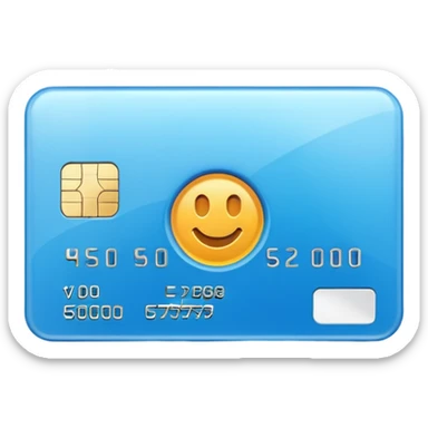 3D style credit card icon, no text sticker