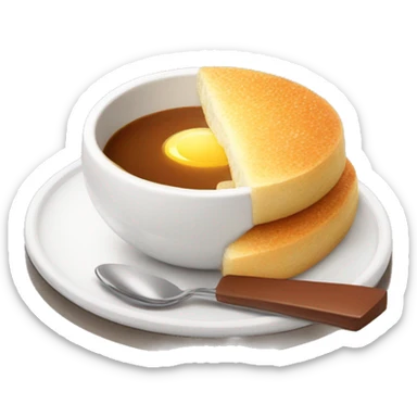 Breakfast krok madame with filter coffee  sticker